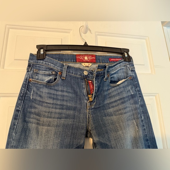 Lucky Brand Womens Jeans 6/28 Blue Straight Sofia High Rise Medium Wash Stretch - Picture 3 of 11